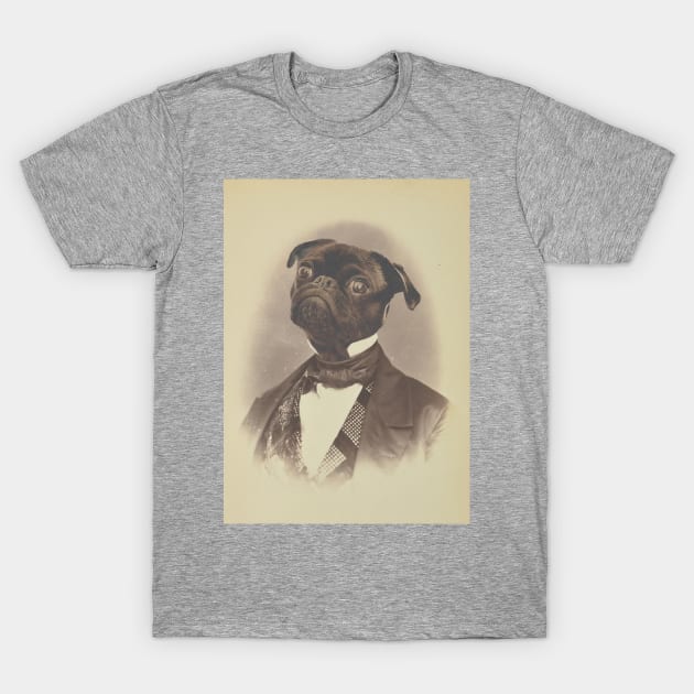 Gentleman Pug T-Shirt by luigitarini